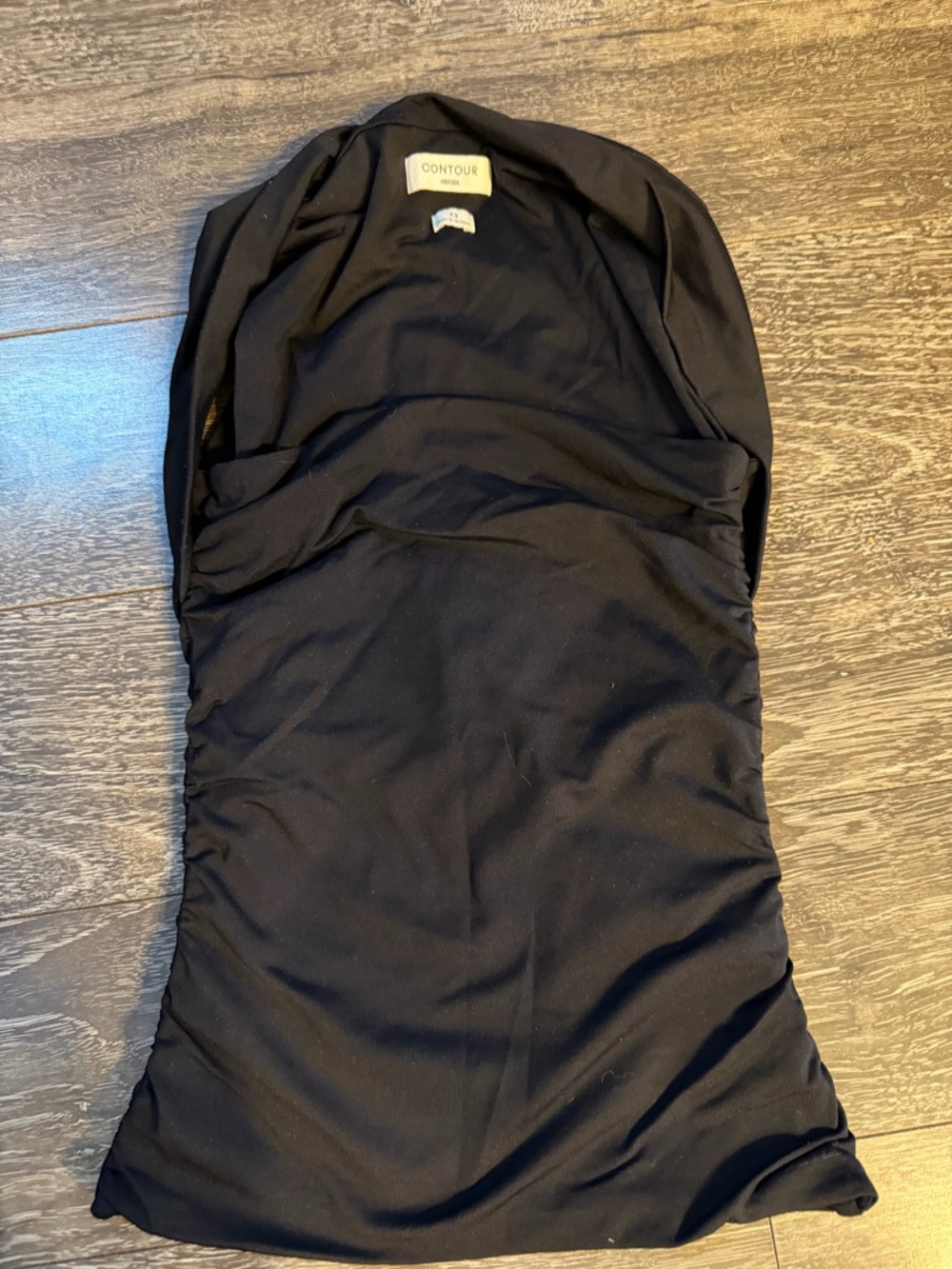 Aritzia Contour Black Ruched Tank Top